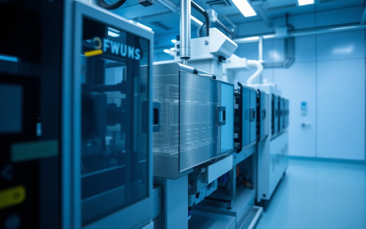 Clean room medical injection molding line